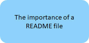 The importance of a README file
